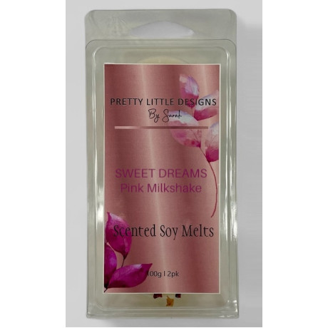 Sweet Dreams Pink Milkshake Soy Melts 2 Pack Round 